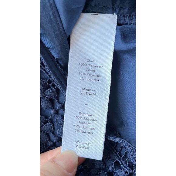 NWT Revolve Likely Navy Lace Drew Sleeveless V-Neck Choker Mini Dress, Size 4 - Picture 12 of 16